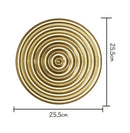 GobekUsa Geometric Golden Metal Wall Hanging Round Ornaments - Room Decoration Accessories