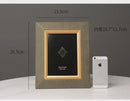 GobekUsa Leather Metal Picture Frame: Luxury Office Study Bedroom Decor & Gift