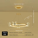 GobekUsa Gold Butterfly LED Round Ceiling Chandelier for Living Room and Bedroom