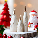 GobekUsa Ceramic Santa Claus Figurines Set for Christmas Home Decor