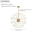 GobekUsa Dandelion Golden Ball Chandelier - Nordic Postmodern Bedroom Dining Room Decor