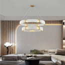 GobekUsa Gold LED Chandelier for Luxe Living Room Lighting