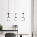 GobekUsa LED Wine Glass Pendant Lights for Restaurant, Bar, and Dining Room