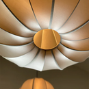GobekUsa Danish Pendant Light Minimalist Lantern Ufo Lampshade Rustic Fabric Lamp