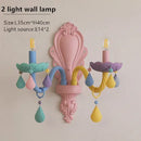 GobekUsa Crystal Chandelier: Modern Macaron Color Children Room Luminaire