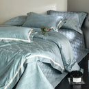 GobekUsa Luxe Egyptian Cotton Jacquard Bedding Set: Duvet, Bedspread, Sheet, Pillowcases