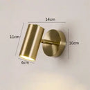 GobekUsa Gold LED Wall Lamp Modern Adjustable Indoor Lighting Sconces for Living Room