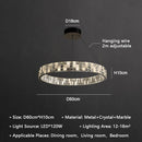 GobekUsa Crystal Lustre Circle Chandelier LED Lights - Modern Luxury Minimalism décor