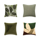 GobekUsa Green Embroidered Tufted Cushion Cover - Modern Minimalism Art Design