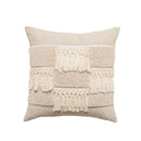 GobekUsa Boho Beige White Tufted Tassel Pillow Cover Set