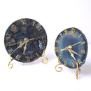 GobekUsa Agate Stone Gold Digital Clock for Home Decoration