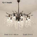GobekUsa Crystal Chandelier: Modern Luxury LED Branch Lighting for Living Room & Bedroom