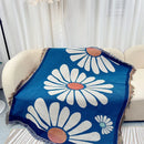 GobekUsa Geometric Knitted Tassels Throw Blanket