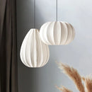 GobekUsa Japanese Wabi-Sabi Pleated Fabric Pendant Lights for Dining Room & Bedroom