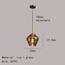 GobekUsa Gray Amber Glass Pendant Lamp for Home and Office Lighting
