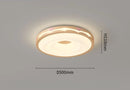 GobekUsa Cream Wind Walnut Round Master Bedroom Lamp Warm Retro Hanging Ball Ceiling