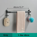 GobekUsa Aluminum Bathroom Towel Rack with Hook, Wall Mounted Multiple Layer Cloth Hanger