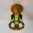 GobekUsa Glass Copper LED Ceiling Lamp Modern Style for Home Decor and Restaurant
