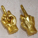 GobekUsa Black Gold Middle Finger Sculpture: Modern Home Decor Figurine & Shelf Accessory