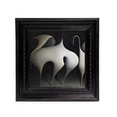 GobekUsa Abstract Modern Wall Art Hanging Decor Irregular Lines Relief Picture