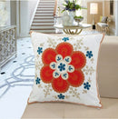 GobekUsa Boho Farmhouse Floral Square Pillow Cover Set of 2