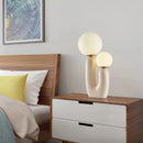 GobekUsa Glass Table Lamp: Postmodern Resin Bedside Light for Living Room Bedroom Decor