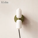 GobekUsa Double Head Glass Wall Light for Bedroom, Living Room, Bathroom Décor