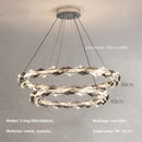 GobekUsa Crystal Chandelier Pendant Light - Dimmable Modern Luxury LED Chrome Luminaria