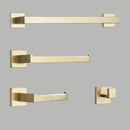 GobekUsa Brushed Gold Bathroom Hardware Set Stainless Steel Towel Bar Robe Hook Toilet Paper Holder