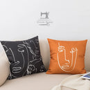 GobekUsa Abstract Geometric Print Cotton Linen Pillow Cover Nordic Style Decor Pillowcase