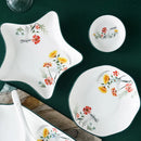 GobekUsa Bone China Rice Noodles Bowl and Dinner Plate Set