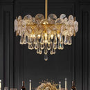 GobekUsa Crystal Chandelier: Modern Glass Pendant Lights for Living Room Dining Bedroom