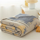 GobekUsa Cotton Gauze Boho Throw Blanket - Cozy Bedspread & Sofa Cover