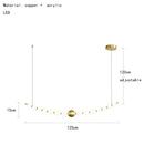 GobekUsa Brass Round LED Pendant Lights Adjustable Wire Copper Aluminium Lamps