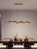 Vintage Resin Leaf Pendant Light With Iron Finish