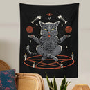 GobekUsa Cat Coven Tapestry Wall Hanging - Cool Black Witchcraft Decor for Living Room and Bedroom
