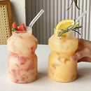 GobekUsa Borosilicate Glass Cups for Milk, Juice, Tea, Coffee - Heat-resistant & Stylish