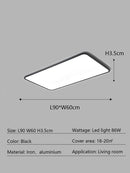 GobekUsa LED Ceiling Lamp: Modern Minimalist Rectangular Design for Living room, Bedroom, Indoor Lighting