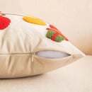 GobekUsa Christmas Embroidered Red Geometric Pillow Cover for Festive Home Decor