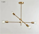 GobekUsa Glass Ball Globe LED Pendant Light Fixture - Nordic Modern Iron Rod Hanging Lamp