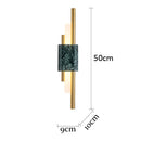 GobekUsa Green White Marble Wall Lamp - Luxury Golden Decor LED Light