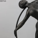 GobekUsa Abstract Cast Iron Acrobatics Sculpture Desk Decoration Slender Figures