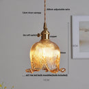 GobekUsa Clear Glass Pendant Lamp with Knob Switch for Modern Minimalist Decor