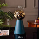 GobekUsa Gold Hammer Pattern Ceramic Vase: Creative Plant Pot for Table Decoration and Floral Arrangement