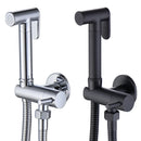 GobekUsa Brass Wall Mount Bidet Spray Set Chrome Gold High Pressure Bathroom Shattaf Gun