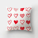 GobekUsa Love Heart Print Pillow Covers 45x45cm Home Decor Sofa Cushion Case
