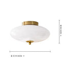 GobekUsa Cream White Glass Ceiling Lamp | LED Bauhaus Dining Room Decor