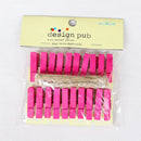 GobekUsa 50-Piece Mini Wooden Clips for Photos Crafts, 25mm Small Clothespin Decoration