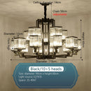 GobekUsa Crystal Chandelier Villa Living Room Lighting