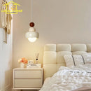 GobekUsa Cream Wind Resin/Glass Pendant Lights: Modern LED E27 Hanging Lamp for Bedroom, Bar, Kids Room